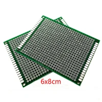 50pcs 68cm double sided pcb universal circuit experiment board fr 4 fiberglass plate diy prototype matrix green oil spray tin