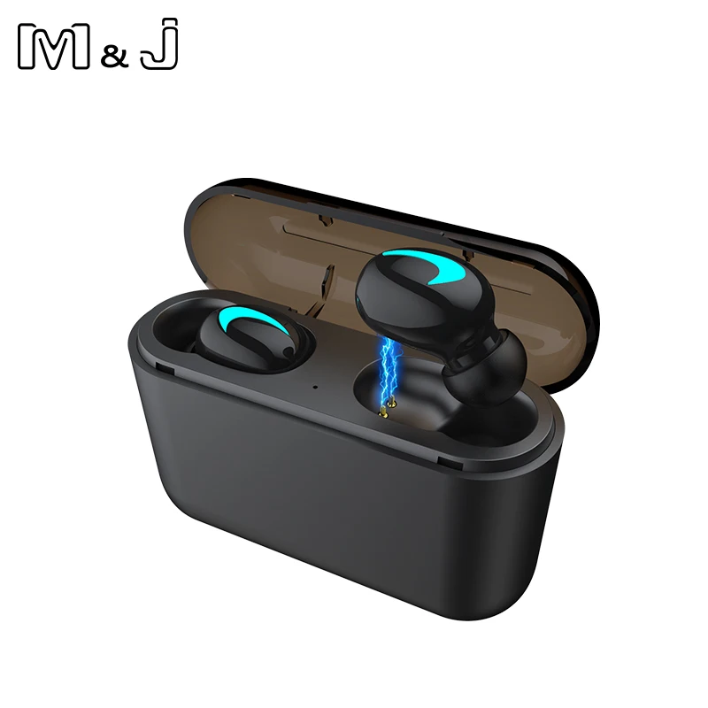 Мини Bluetooth 5,0 наушники TWS беспроводные наушники Спортивная игровая гарнитура с микрофоном внешний аккумулятор для iphone xiaomi redmi airdots - Цвет: Hook pair