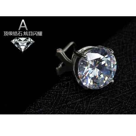 Мужские серьги из стерлингового серебра 925 пробы модные женские пусеты с камнями