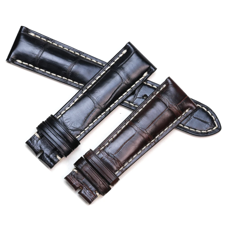 SAUPPO мягкие из крокодиловый кожи Подходит для Longines коллекция мастера ремень для часов пояса из натуральной кожи часы для мужчин браслет