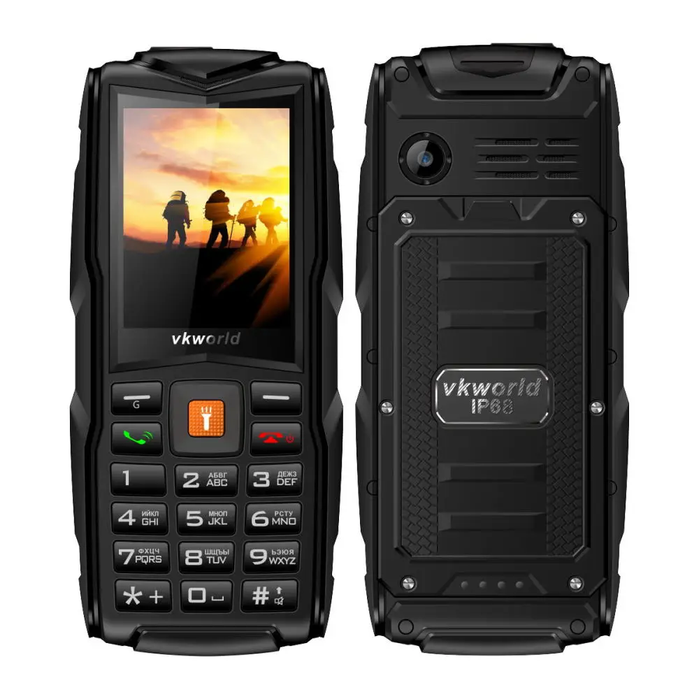 VKWorld новый камень V3 IP68 Водонепроницаемый 2 4 дюйма 3000 mAh мобильный телефон GSM FM