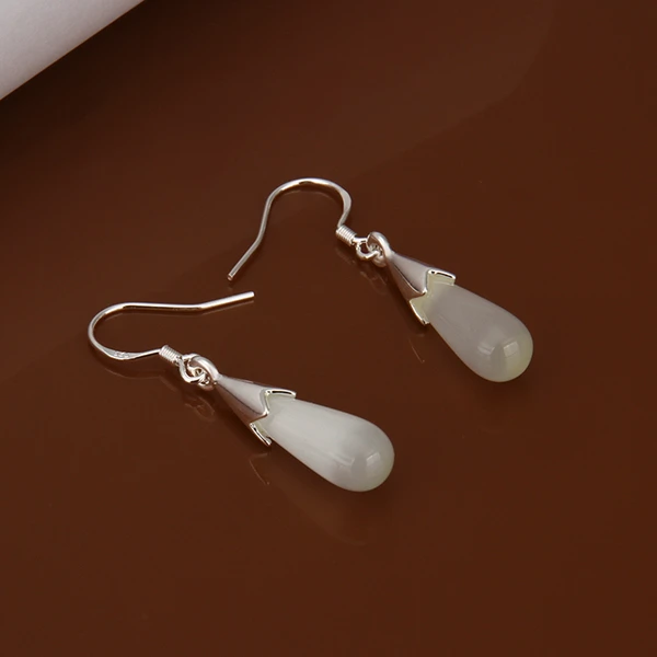 Wholesale silver plated Dangle earrings for women wedding jewelry Long Earrings Crystal Zircon Trendy | Украшения и аксессуары