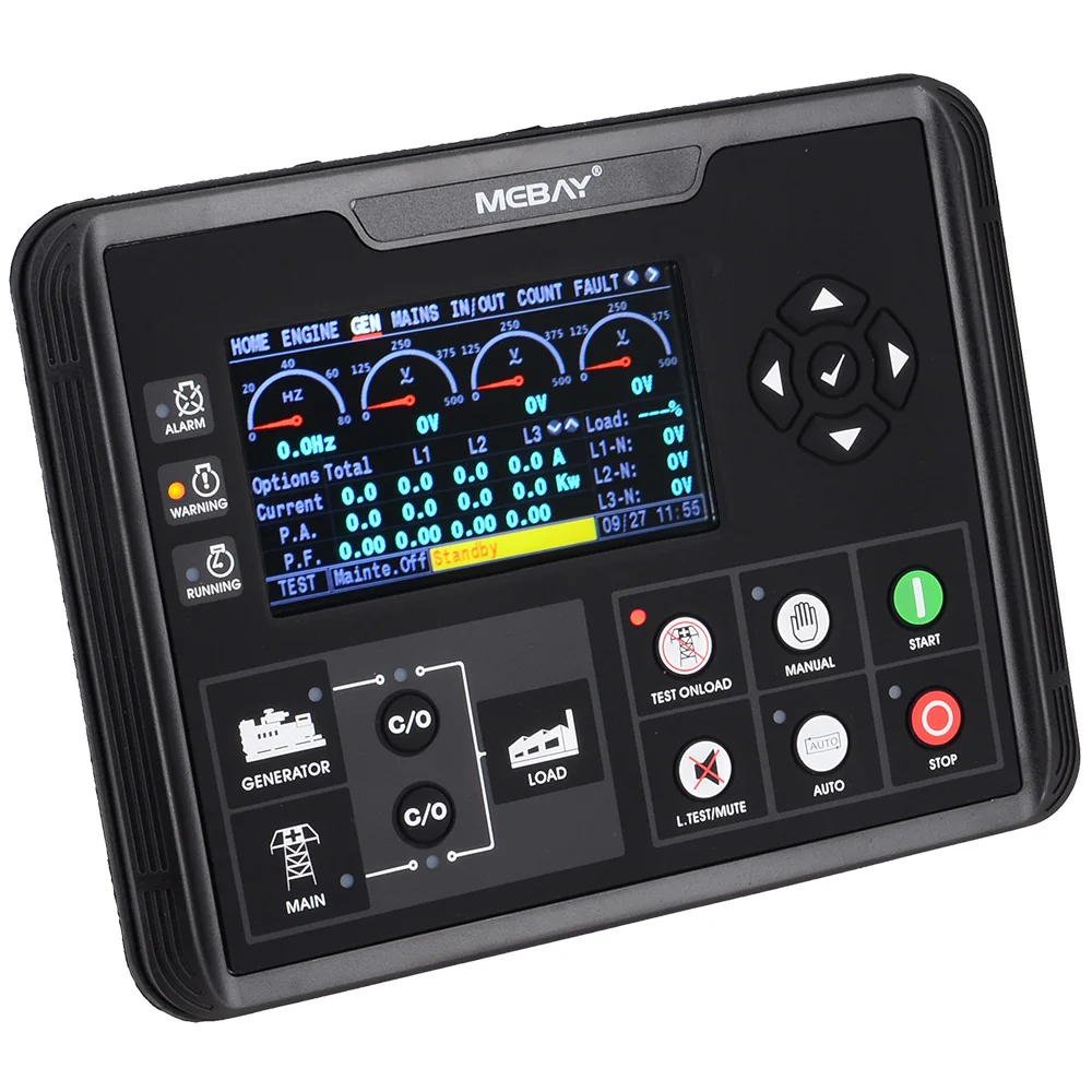 DC60D/DC62D контроллер генераторной установки для мониторинга параметров дизельной/бензиновой/газовой генераторной установки с 4," ЖК-экраном