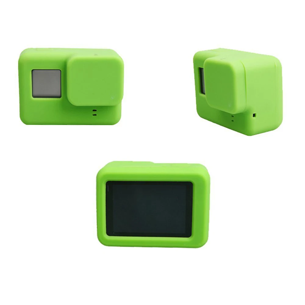 For Go Pro Accessories Action Camera Case Protective Silicone Skin +Lens Cap cover for GoPro Hero 5 Black 6 | Электроника