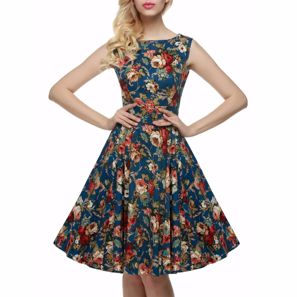 Belle Poque женское летнее платье 2017 Ретро винтажное 50s повседневное вечернее