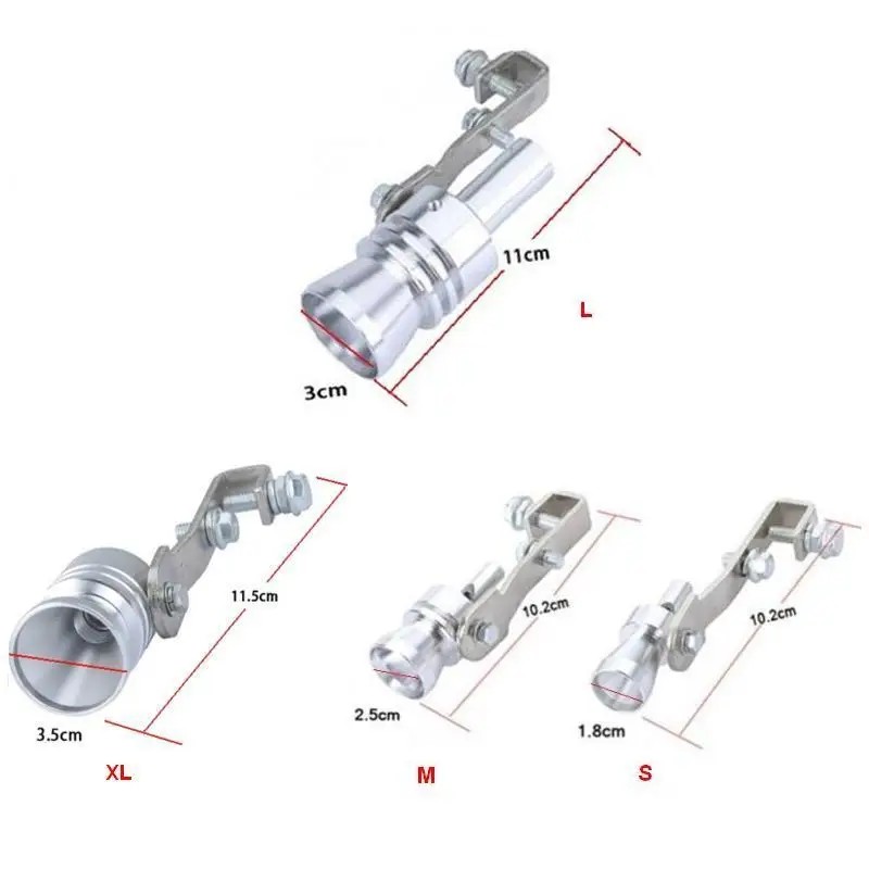 Универсальный автомобильный турбо звуковой свисток 5 цветов глушитель выхлопной