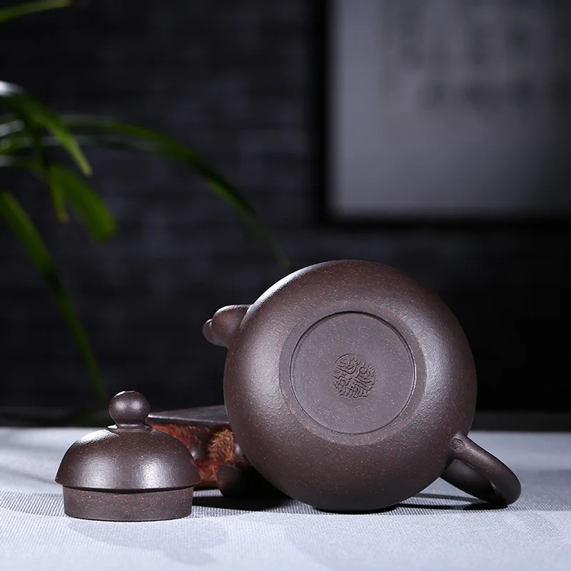 Yixing Фиолетовый глиняный горшок подлинный ручной работы известный художник Lu