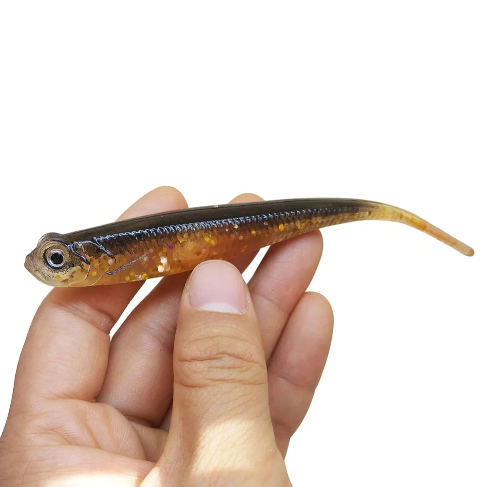 Приманка силиконовая в виде гольяна 13 см 8 г 10 шт.