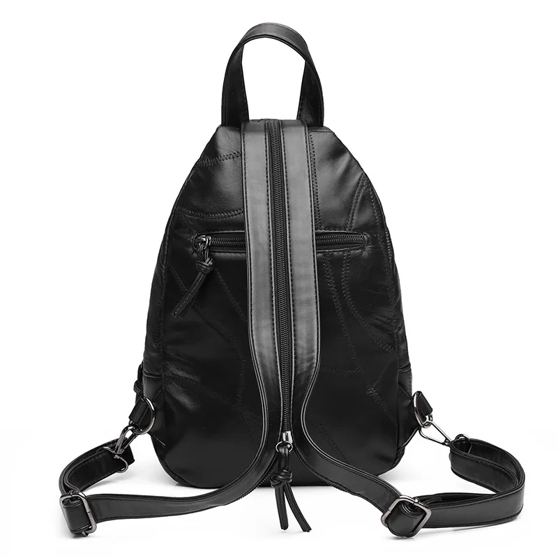 Многофункциональный Для женщин из овечьей кожи рюкзак backbag сумка модная одежда