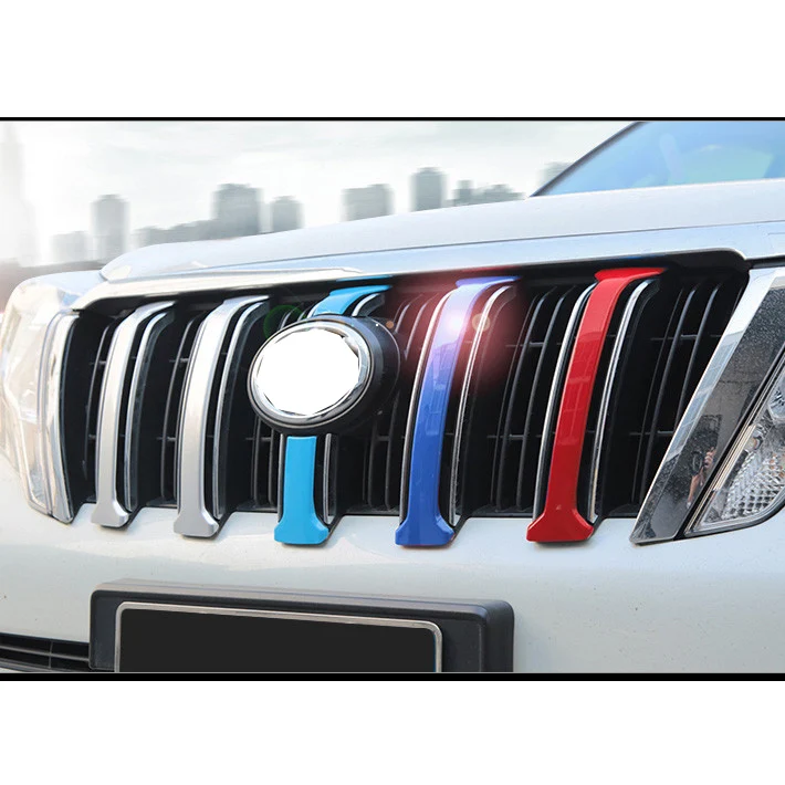 Luhuezu 6 шт. Хромированная передняя решетка радиатора для Toyota Land Cruiser Prado FJ 150