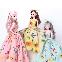 60cm 13 bjd dolls toys diy cute 18 joints toy doll set with wigs clothes shoes makeup bjd doll toys for girls gift