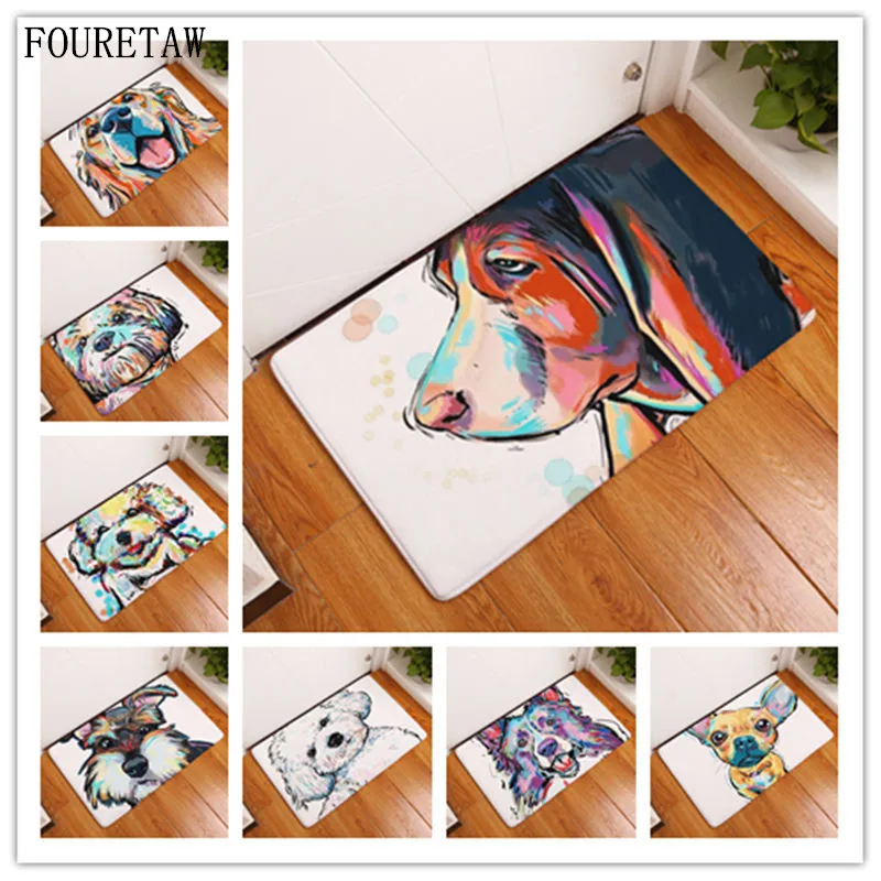 

Creative Cute Pet Pug Malamute Maltese Sheltie Terrier Dog Living Room Bedroom Table Rugs Anit-slip Home Rectangle Floor Carpet