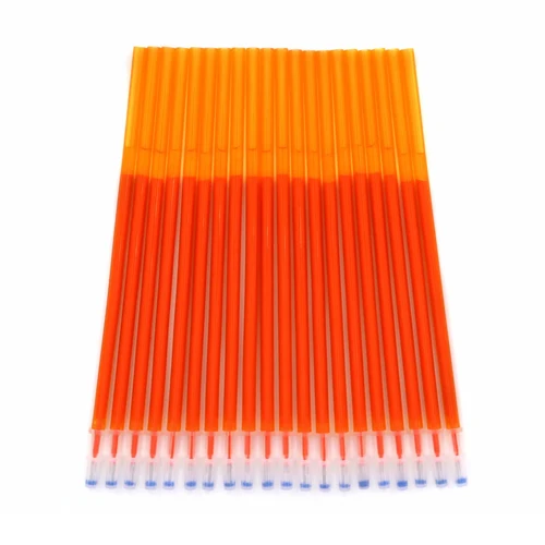 20pcs orange refill 12/20 шт моющиеся ручка набор гелевых ручек для стираемая ручка с заправляемым стержнем штанга Magic гелевые ручки 0,5 мм синего цвета с черными чернилами школы канцелярские принадлежности - Цвет: 20pcs orange refill