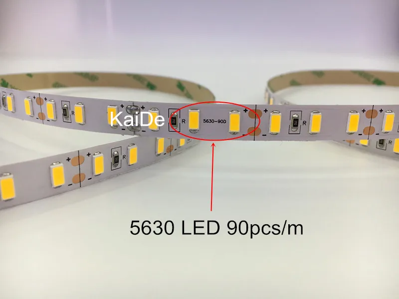 Суперъяркая гибкая светодиодная лента SMD5630 90 светодиодный одов/м 12 В постоянного