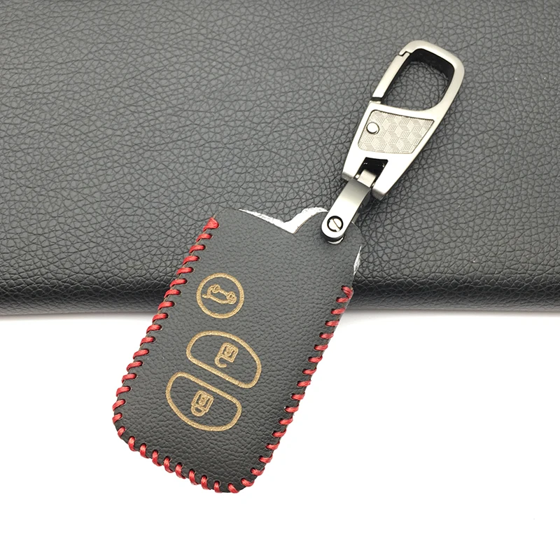 Кожаный чехол для автомобильного ключа смарт-ключа Toyota Land Cruiser Prado 150 Avensis Prius Crown For