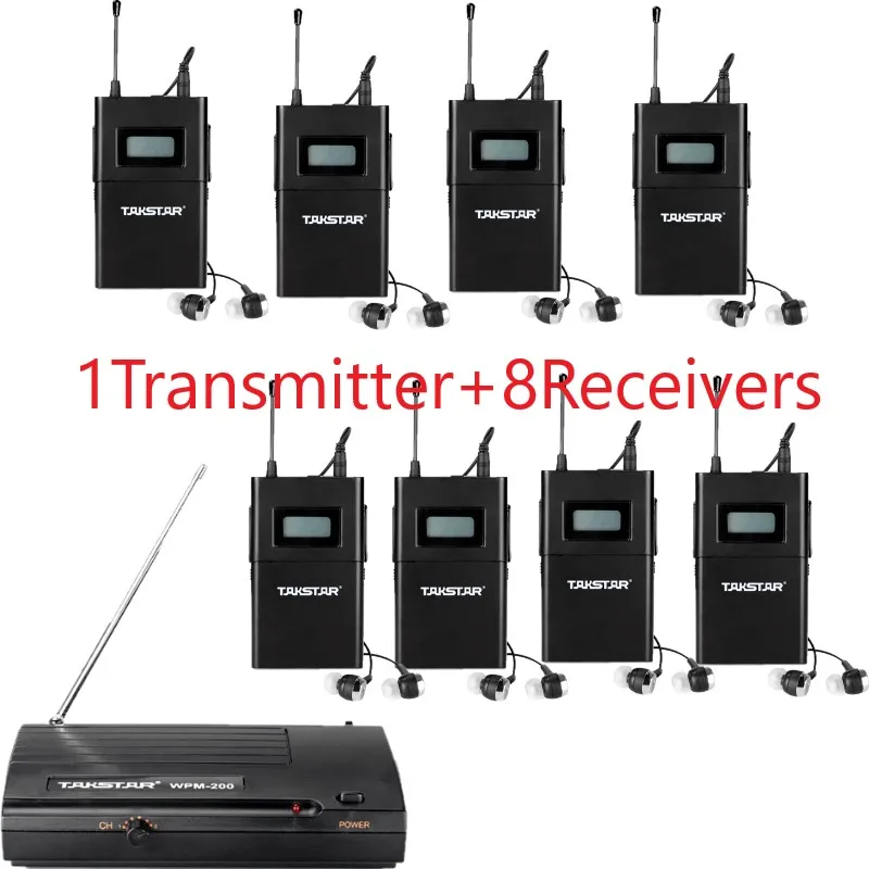 Беспроводная система мониторинга Takstar wpm 200/wpm200 UHF стерео гарнитура сценические