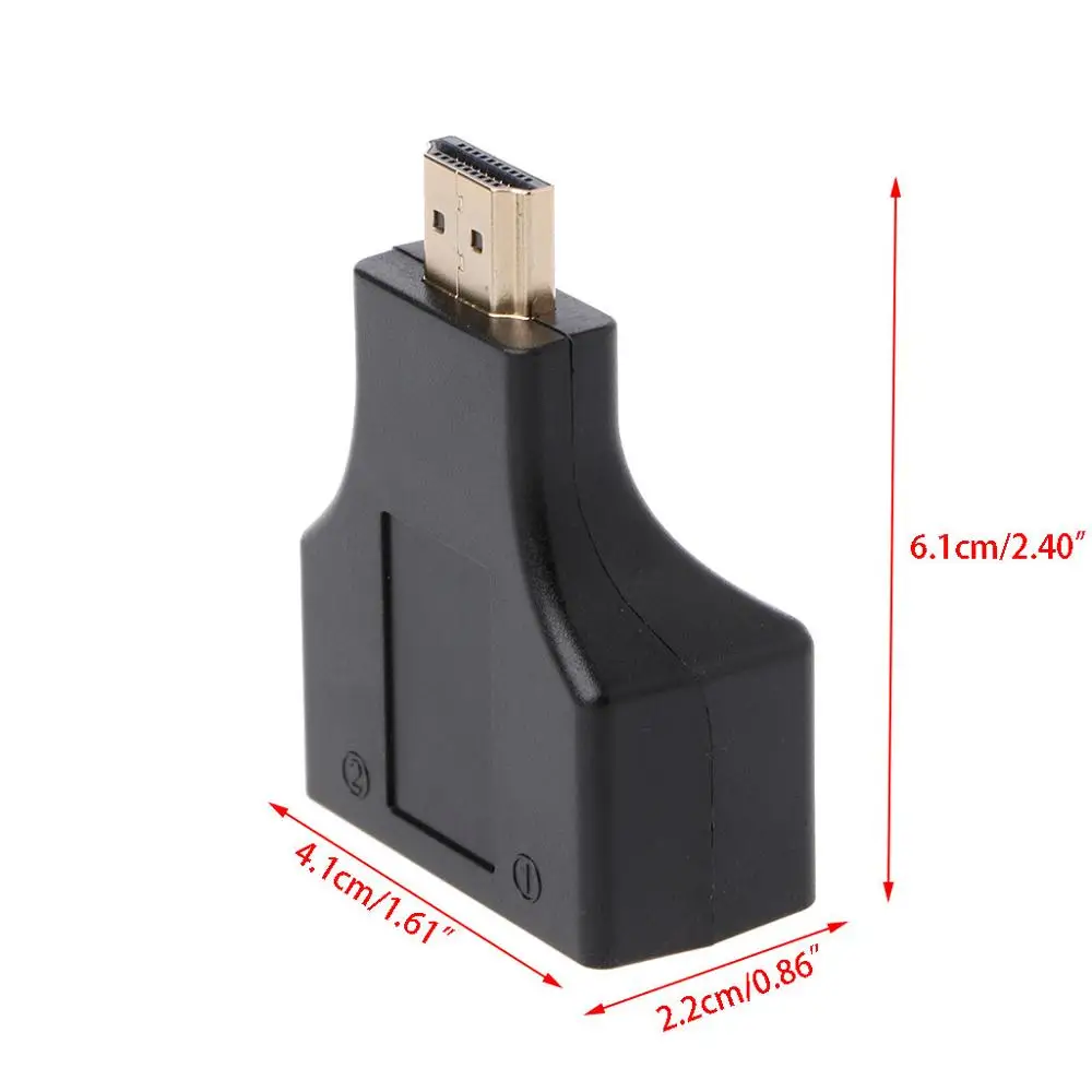 1 пара HDMI на двойной RJ45 CAT5E CAT6 UTP LAN Ethernet 1080P удлинитель адаптер|Компьютерные кабели