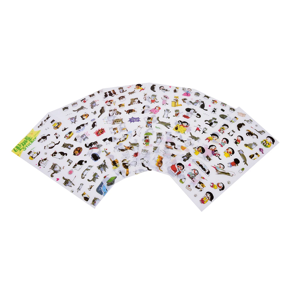 Оптовая продажа партиями по 6 шт./упак. милый кот дневник фотоальбом наклейки