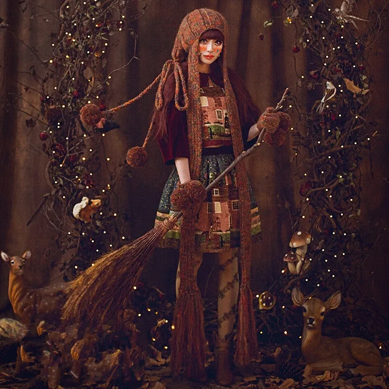 Модная Шапка бини BomHCS шарф и перчатки милые женские зимние теплые толстые