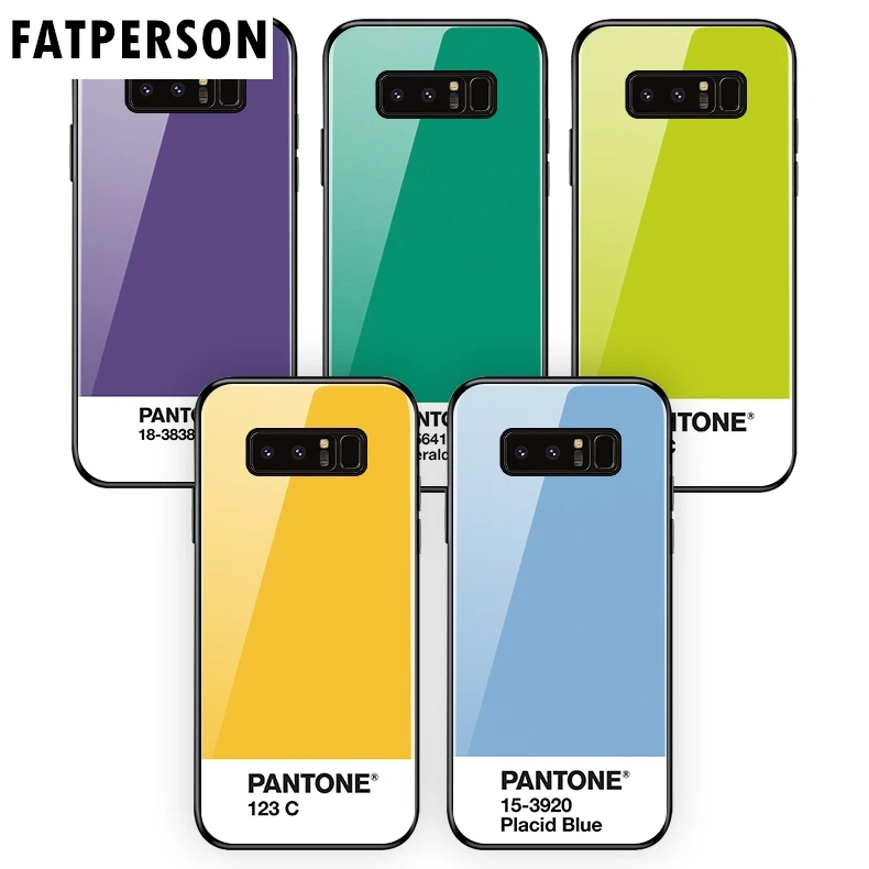 Новинка 2019 Пантон для Samsung S8 S8plus S9 S9plus note8 note9 S10 S10plus цветной чехол из закаленного