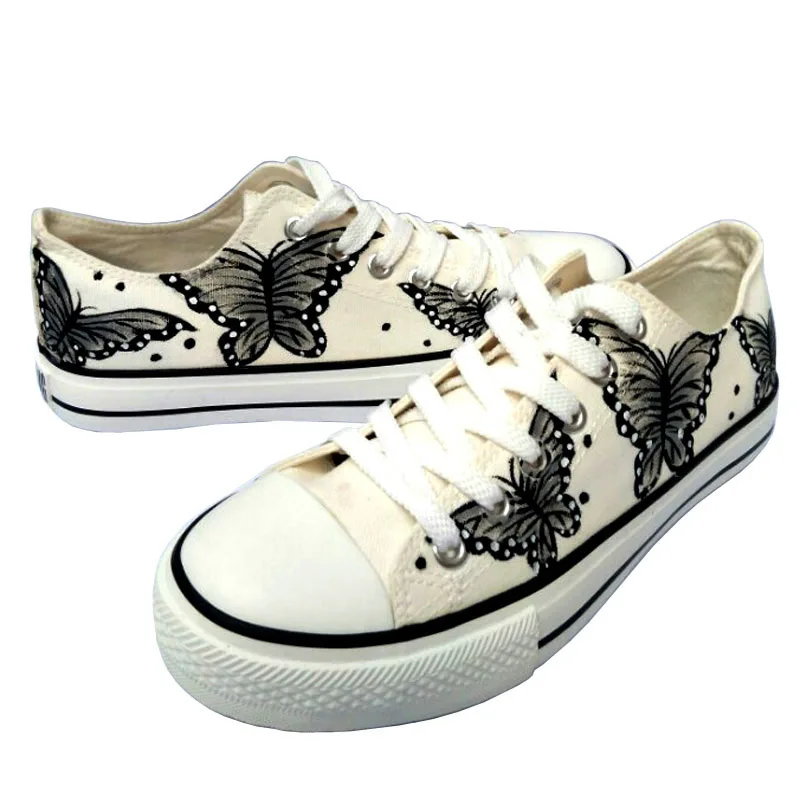 Женские парусиновые туфли с мультяшным принтом высокие модные для мальчиков