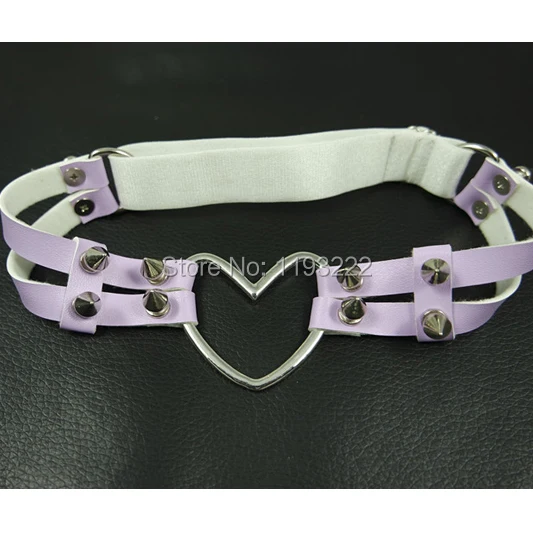 Сексуальные милые большие блестящие ремни 5 цветов ручной работы двойные