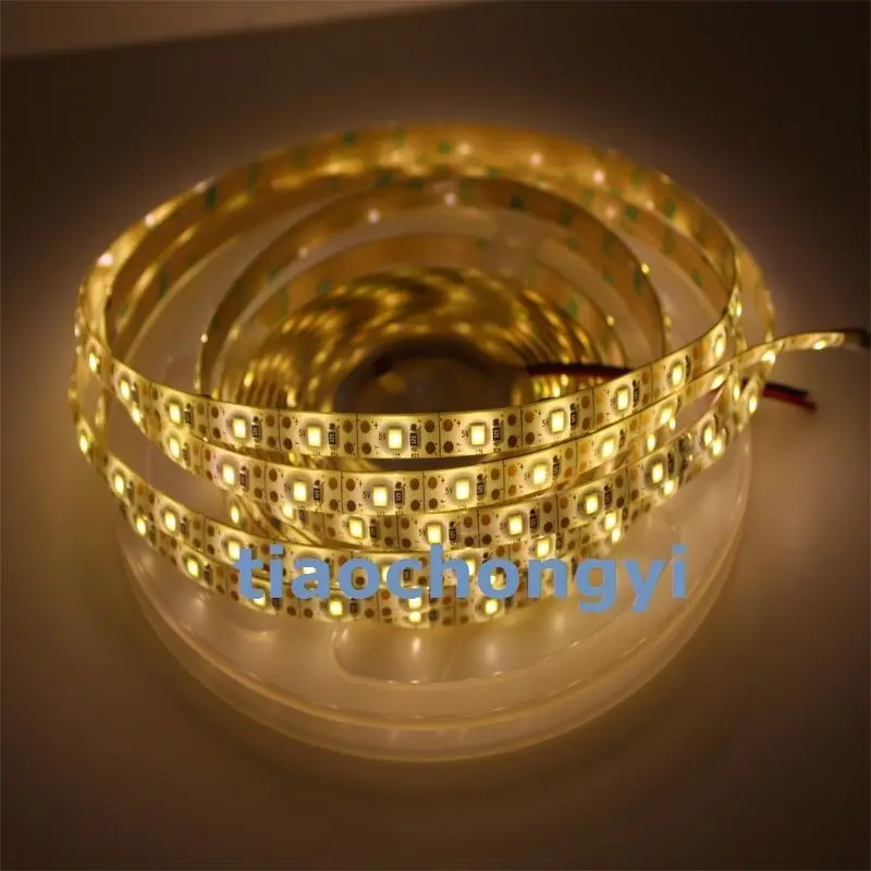 5 м DC5V 2835 60LED/M светодиодная Гибкая полоса света теплый белый 3000K IP65