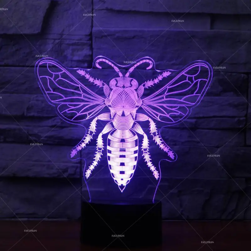 Моделирующая цветная 3d ночник Fly настольная лампа с питанием от Usb Экологически