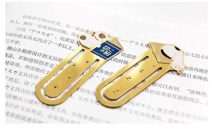 12 шт./лот металлическая железная Закладка для книг милые кошачьи закладки