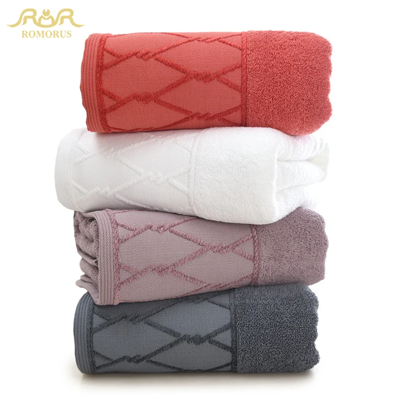 ROMORUS Брендовое дизайнерское египетское хлопковое банное полотенце 70*140 см, большое полотенце для взрослых, летнее Впитывающее пляжное полотенце s в сером цвете