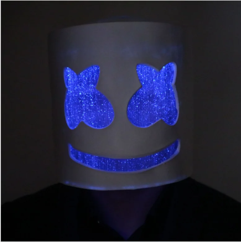 Дискотека DJ светодиодный маска Marshmello Шлемы Полная Голова Новинка освещение