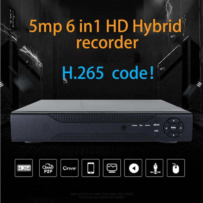 Jvtsmart AHD DVR 4 канала 8 каналов H.265 5mp-n 4mp-n гибридный видеорегистратор CCTV AHD CVI TVI аналоговый IP безопасности 1080P 4CH 8CH xm