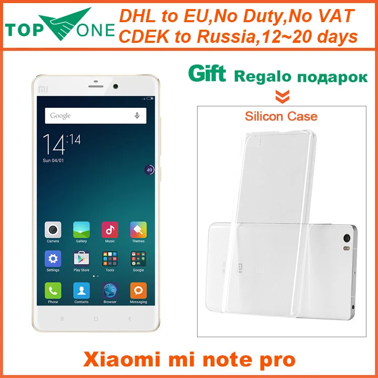 2015 Original Xiaomi Mi Note Pro Snapdragon810 Octa Core FDD LTE 4G Android 5.0 Smartphone 5.7" 2560*1440P 13MP 4GB RAM 64GB ROM