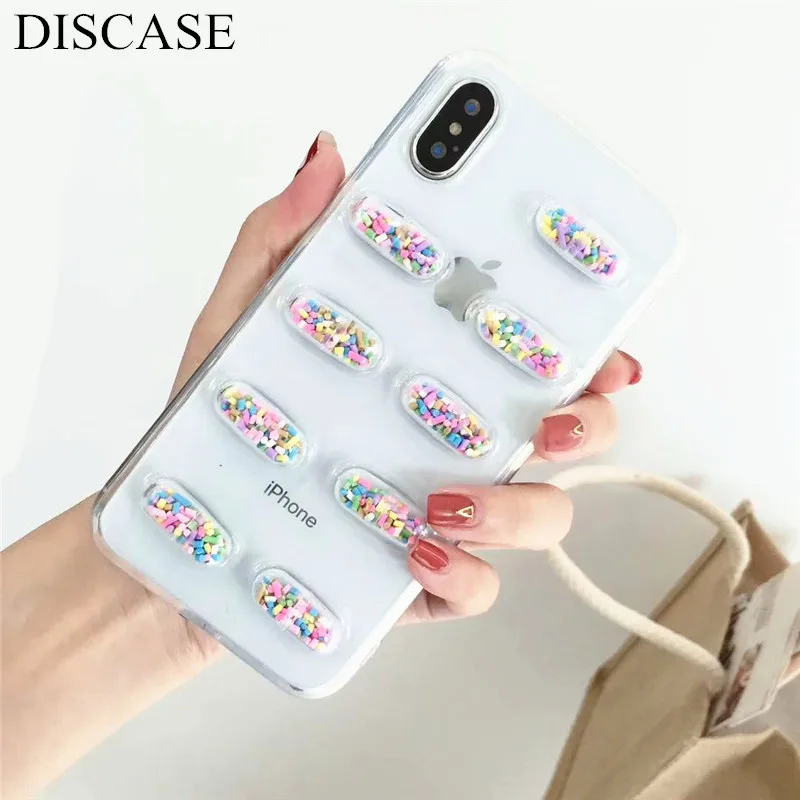 A DIS чехол 3D симпатичная капсула таблетки человек чехол для телефона для iPhone XS XR XS Max X 8 7 6 6S Plus прозрачный мягкий ТПУ задняя крышка чехол s - Цвет: A