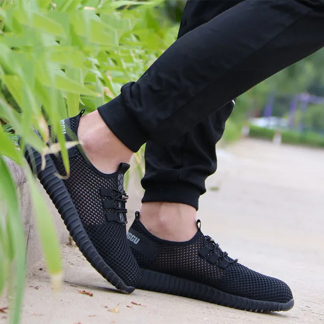 6 Construction Men's Outdoor Plus Size Steel Toe Cap Work Boots Shoes Men Camouflage Puncture Proof Safety Shoes Breathable - Цвет: 6