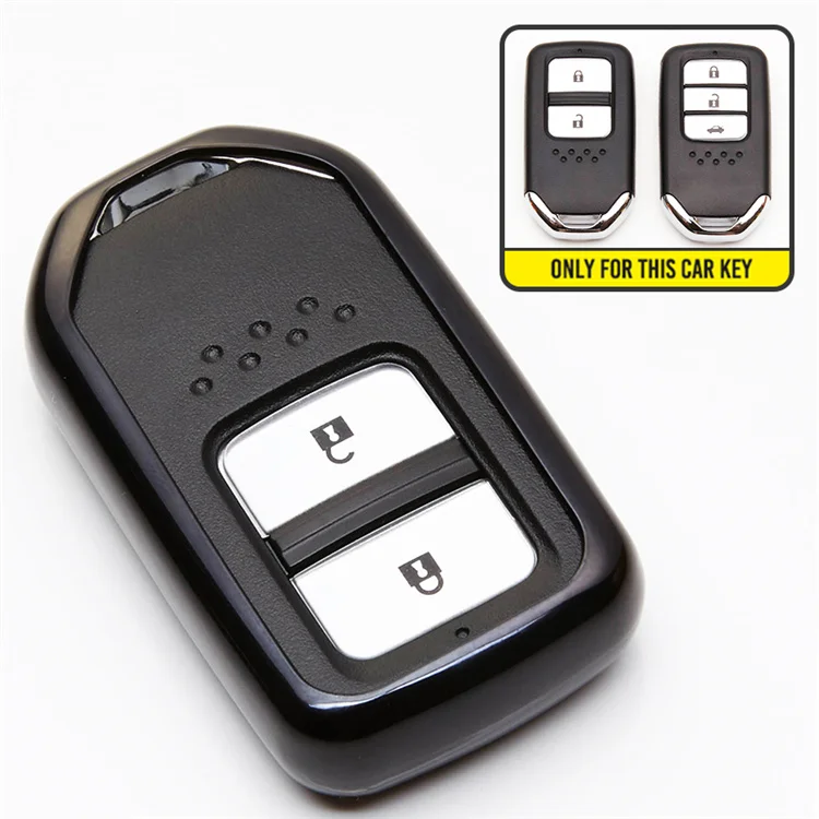 black only case Чехол для ключей из ТПУ для Honda Civic Cr-V Crad V Accord 9 Pilot Vezel City Jazz Crider HRV Fit Freed EX EXL Crz - Название цвета: black only case