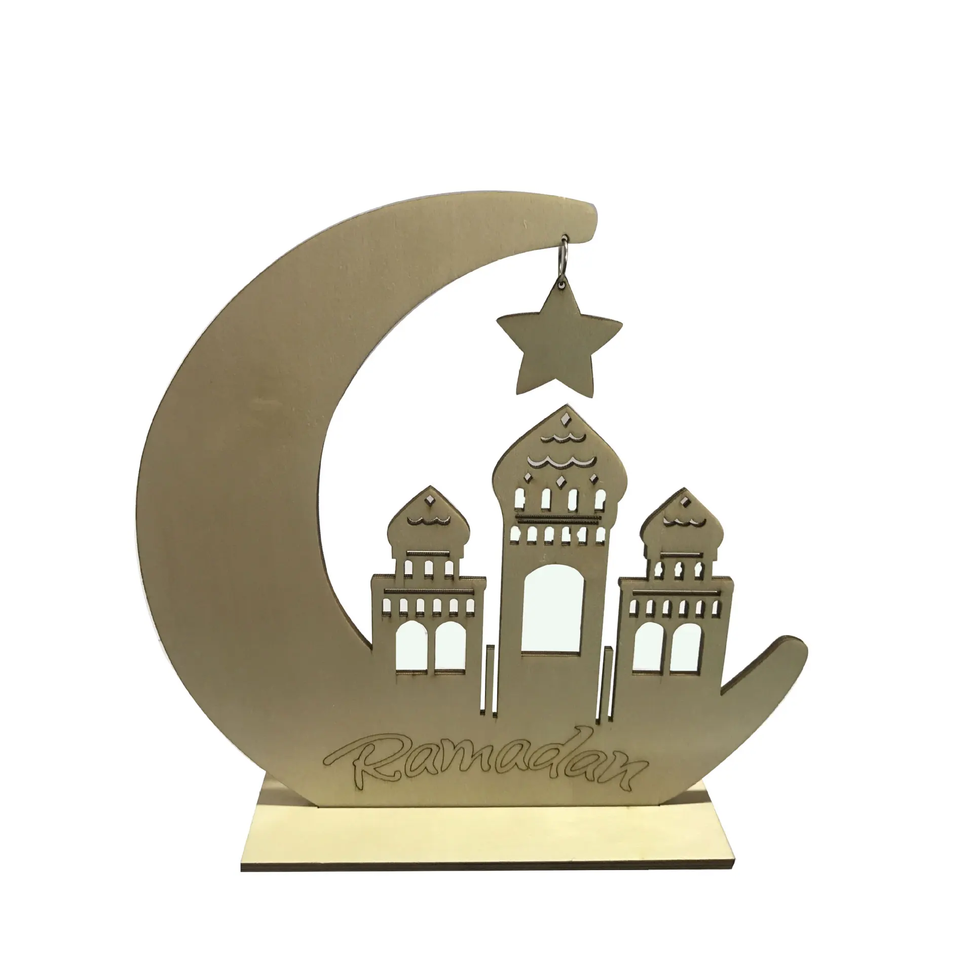

1 шт. Большая 20 см деревянная подставка eid mubarak декоративные настольные украшения для eid mubarak