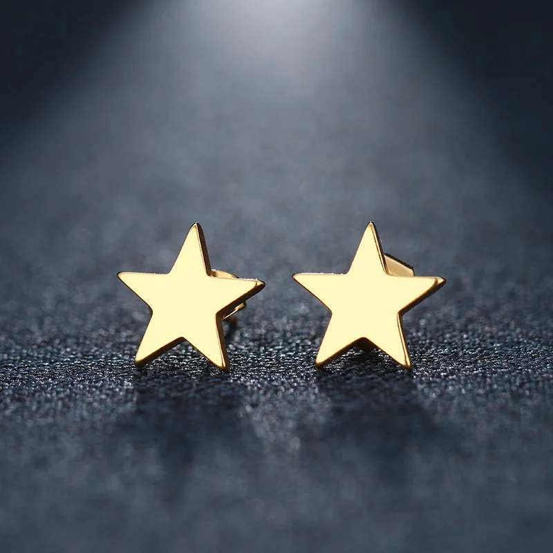 Женские и мужские серьги-пусеты CACANA из нержавеющей стали с пентаграммой