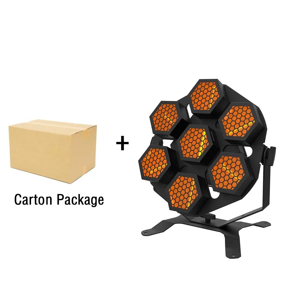 Carton Package 7x30 Вт Светодиодный Ретро сценический светильник s DMX контроль DJ диско флэш-светильник вечерние звуковые аппараты Вихрь лазерный проектор Эффект светильник - Цвет: Carton Package