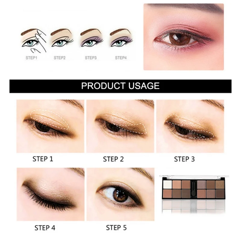 2019 профессиональная палитра макияжа телесного цвета матовые тени для век