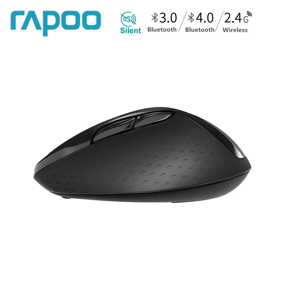Rapoo M500 Silent Multi-mode Беспроводной Мышь переключаться между Bluetooth и 2,4G Connect 3 устройства 1600 Точек на дюйм мыши для компьютера