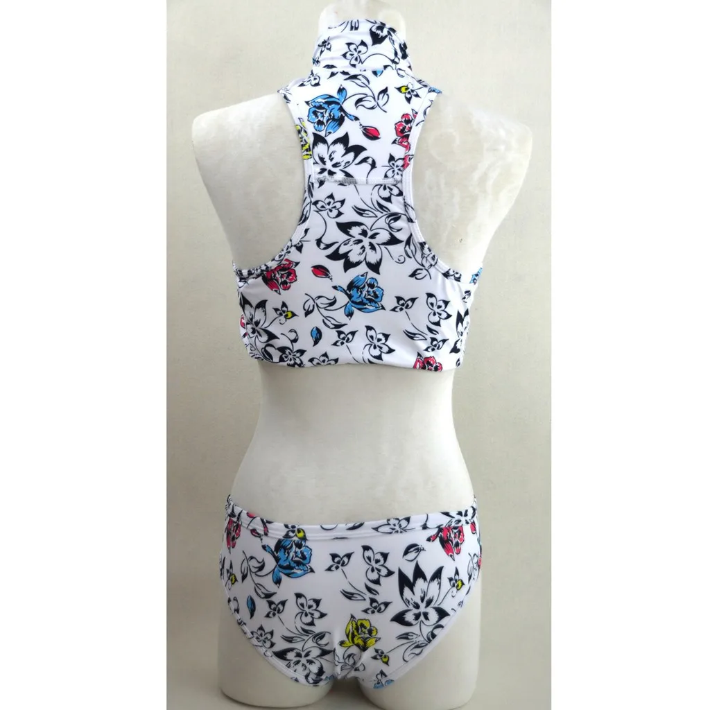 SAGACE комплект бикини купальник с овальным вырезом горловины принтом bikini7 на