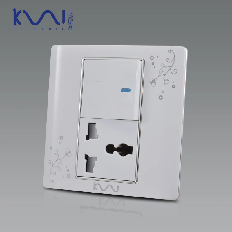 Роскошная настенная электрическая розетка COSWALL универсальная с 3 отверстиями 1