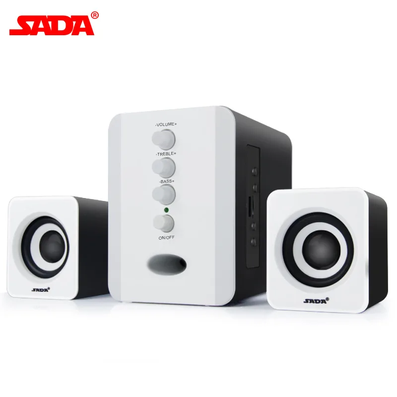 SADA D-226 Bluetooth динамик беспроводной 2,1 3 канала бас комбинация pcmp3сотовый телефон динамик s Поддержка FM TF USB 3,5 мм AUX - Цвет: White