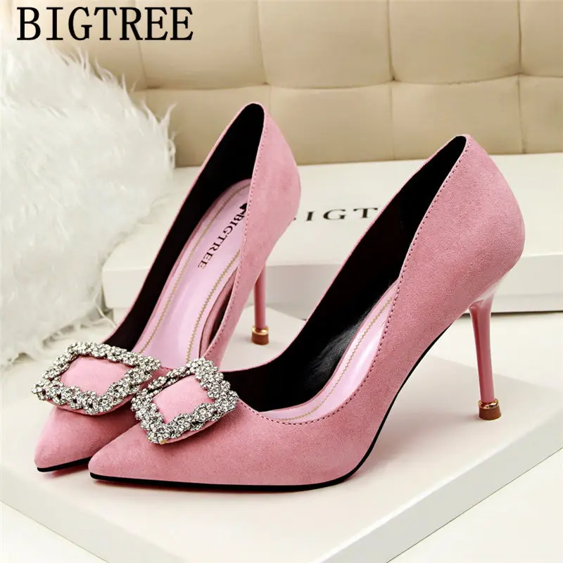 2021 новые туфли на высоком каблуке для женщин Bigtree обувь Свадебная каблуках Туфли