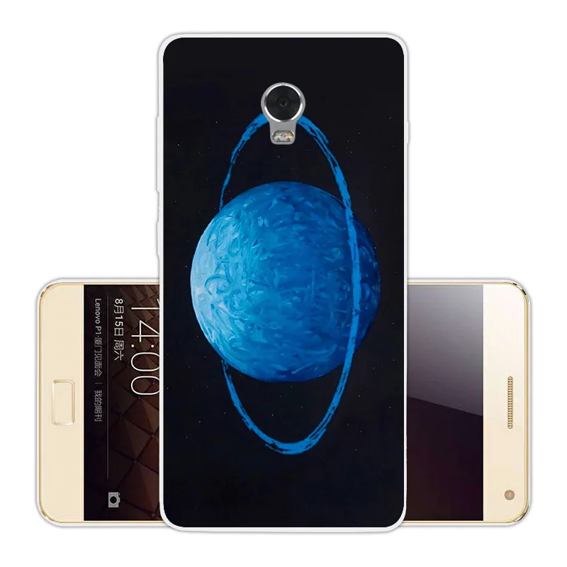 Для Lenovo Vibe P1 мягкие ТПУ чехлы 5 дюймов для Прозрачная силиконовая кожа синяя
