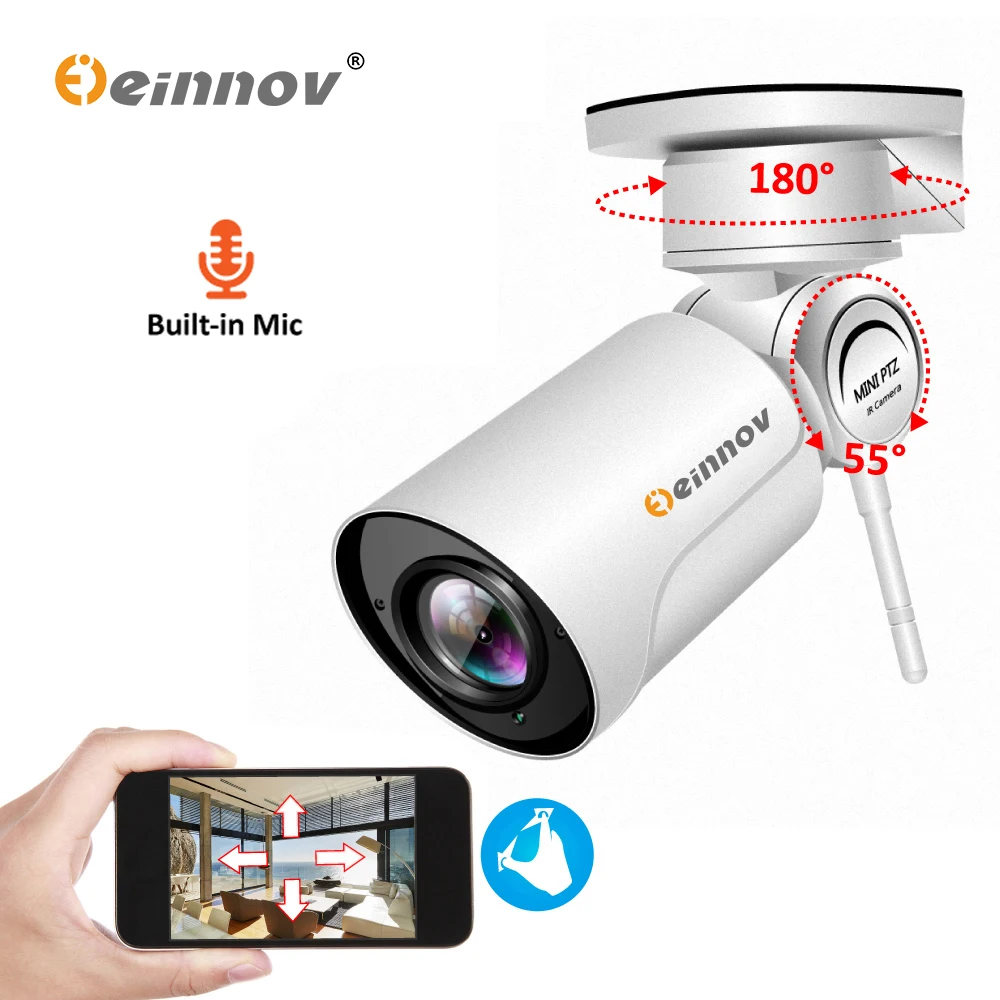 Ip камера Einnov PTZ wi fi 1080P 960P 4X Zoom CCTV домашняя безопасности для наружного