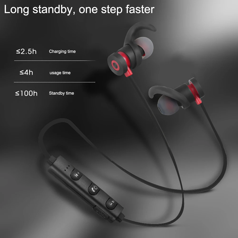 Беспроводные Bluetooth наушники стерео спортивные водонепроницаемые Спортивная