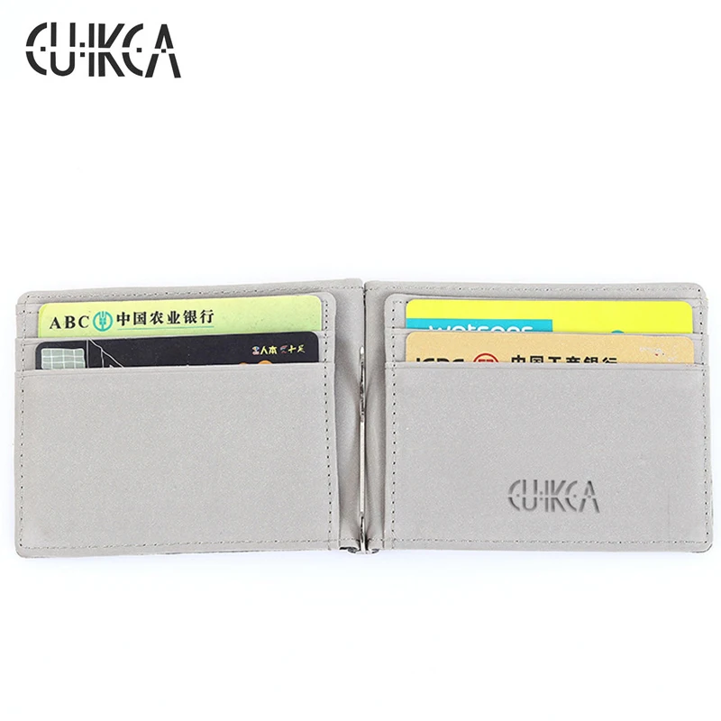 CUIKCA модный мужской кошелек из искусственной кожи короткие кошельки зажимы для