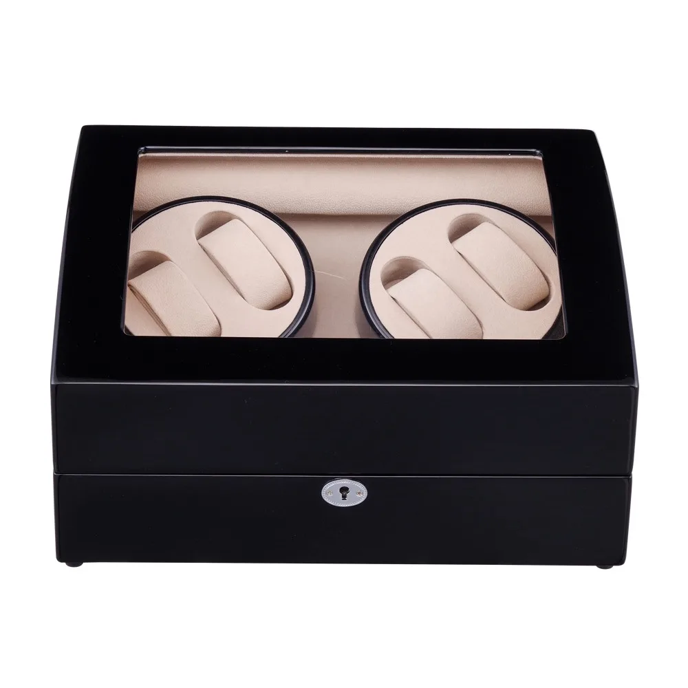 

Watch Winder ,LTCJ Wooden Automatic Rotation 4+6 Storage Case Display Box (Outside is black Inside is white)The new style 2019